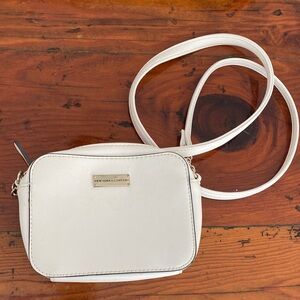 New York & Company Cream Crossbody Bag